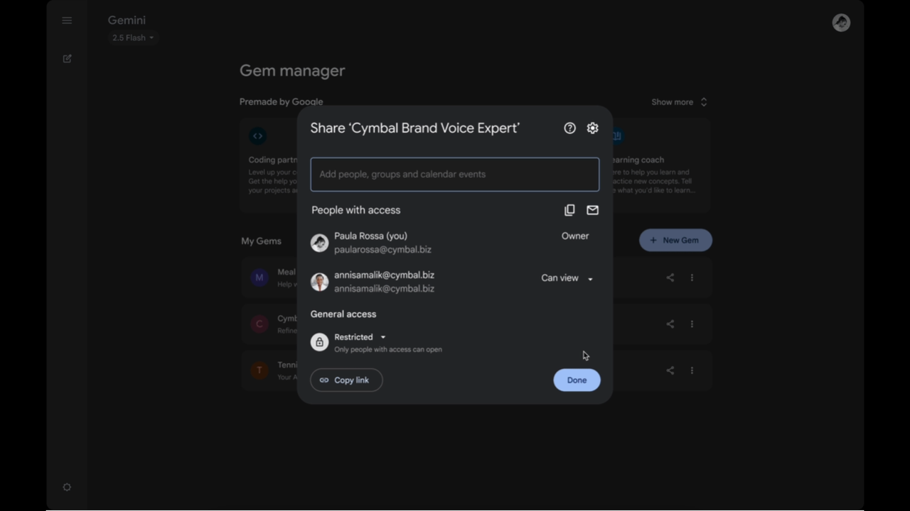راهنمای کامل اشتراک گذاری جمینی جم در گوگل جمینی AI
